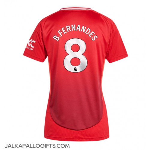 Manchester United Bruno Fernandes #8 Kotipaita Naiset 2024-25 Lyhythihainen